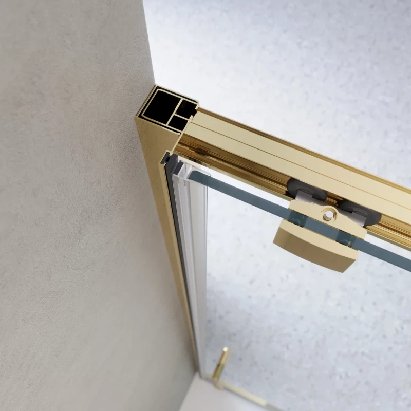 Душевая дверь BelBagno Luce LUCE-BF-1-120-C-ORO 120 см, профиль золотой, стекло прозрачное
