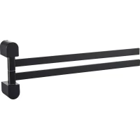Полотенцедержатель Wonzon & Woghand Carbon WW-7731 37,4 см, поворотный, двойной, черный матовый