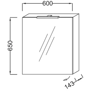 Изображение товара зеркальный шкаф левосторонний белый 60x65 см jacob delafon odeon up eb795gru-n18
