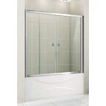 Изображение товара шторка для ванны cezares pratico 170 см прозрачное стекло pratico-vf-2-170/140-c-cr