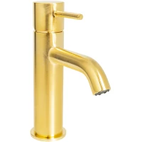 Смеситель для раковины Mariani Next A22380NS12 без донного клапана, золотой матовый