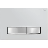 Кнопка смыва Рехау Nova Long 001 19102311001 для инсталляции, белый глянец/хром