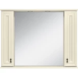 Изображение товара зеркальный шкаф misty лувр п-лвр03105-10142ш 105x80 см, с подсветкой, выключателем, слоновая кость