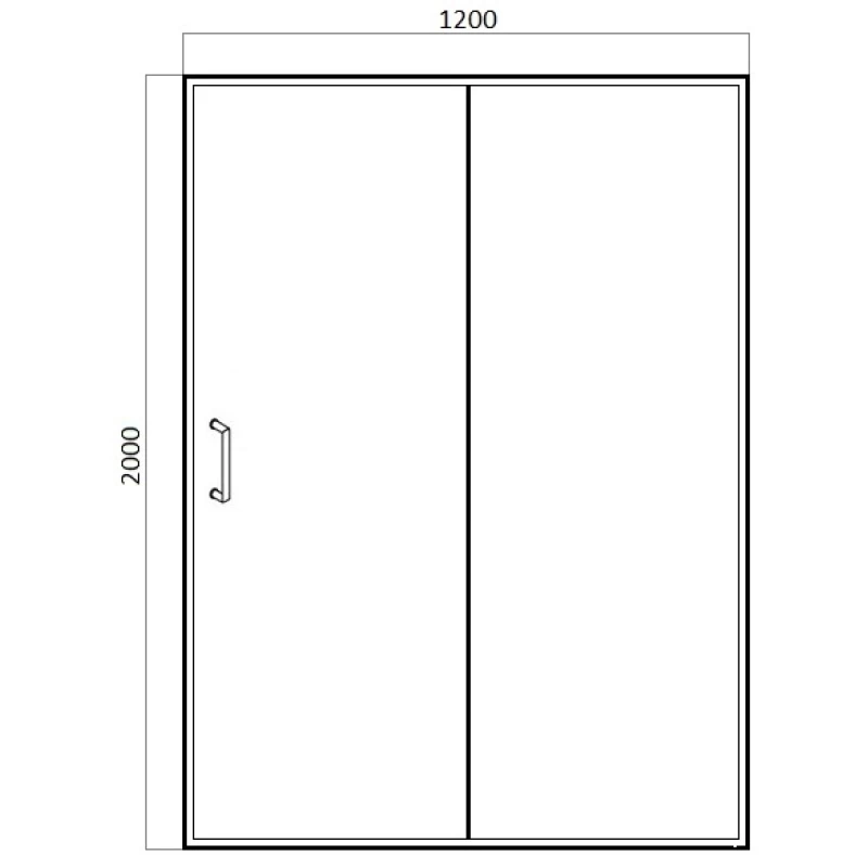 Душевая дверь 120 см Bravat Drop BD120.4100A прозрачное