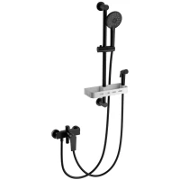 Смеситель для ванны Wonzon & Woghand WW-A31003-MB с душевым гарнитуром, черный матовый