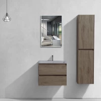 Комплект мебели темный дуб 60 см Vincea Luka VMC-2L600RO + VCB-13600G + VLM-2J600