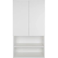 Шкаф двустворчатый Misty Амур Э-Ам08060-012 60x110 см, над стиральной машиной, белый глянец