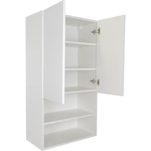 Изображение товара шкаф двустворчатый misty амур э-ам08060-012 60x110 см, над стиральной машиной, белый глянец