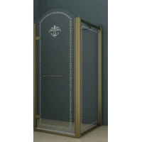 Душевой уголок Cezares Retro 90x100 см прозрачное c матовым узором RETRO-A-AH-1-90/100-CP-Br-L