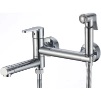 Смеситель для ванны D-Lin D181202 с гигиеническим душем, хром