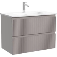 Тумба под раковину Sancos Snob R SNR70/39SM 69 см, подвесная, серый матовый