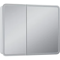 Зеркальный шкаф Art&Max Platino AM-Pla-1000-800-2D-F 100x80 см R, с LED-подсветкой, сенсорным выключателем, белый матовый