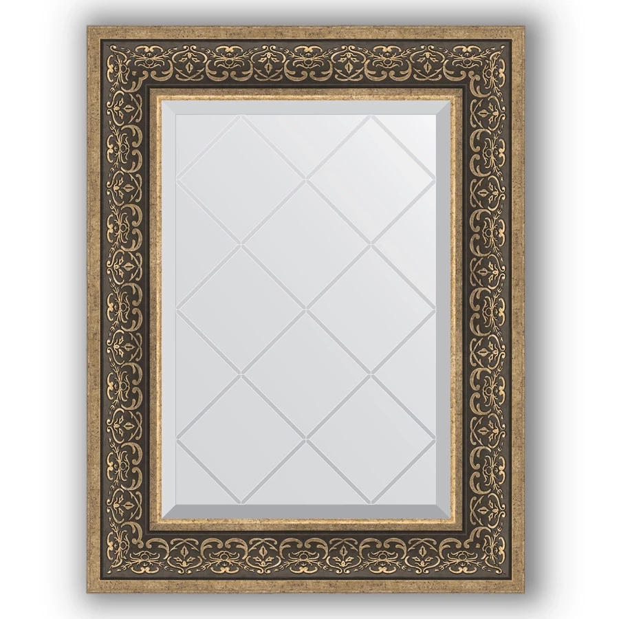 Зеркало 59x76 см вензель серебряный Evoform Exclusive-G BY 4035