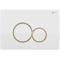 Кнопка смыва Point Виктория PN44061WG для инсталляции, белый/золотой/белый