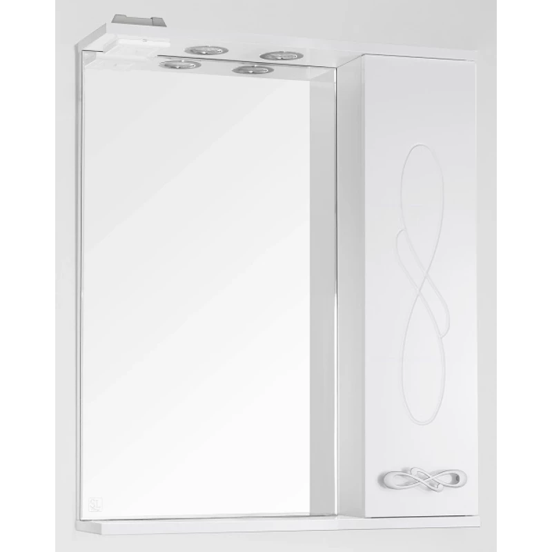 Зеркальный шкаф 65x83 см белый глянец Style Line Венеция ЛС-00000262