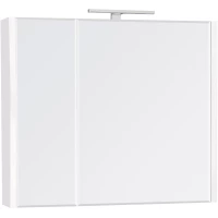 Зеркальный шкаф 76x65 см белый глянец Roca Etna 857304806