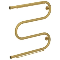 Полотенцесушитель водяной 600x600 золотой матовый Сунержа М-образный +2 полки 032-4008-6060