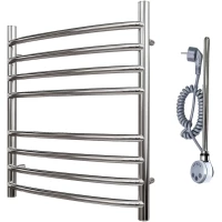 Полотенцесушитель электрический Point Альфа Премиум П8 PN05156SE 600x532, ТЭН левый/правый, хром