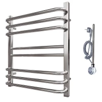 Полотенцесушитель электрический 600x530 ТЭН левый/правый Point Омега П8 PN90156SE