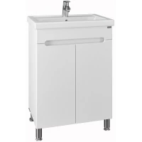 Тумба с раковиной белый глянец 61 см Санта Лондон 224015 + FOCTEP60