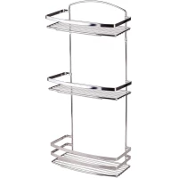 Полка для ванной Tekno-tel BK086SSS 25 см, тройная, серебро