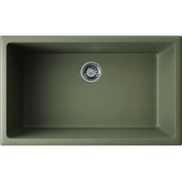 Кухонная мойка Omoikiri Natceramic Okinoshima 76-U/I-OL olive 4997147 76x46 см, оливковый