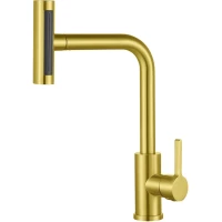 Смеситель для кухни Zorg SH 093 PVD BRONZE с выдвижным изливом, бронза