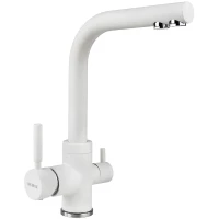 Смеситель для кухни с подключением к фильтру белый Ukinox UM2191 - 07