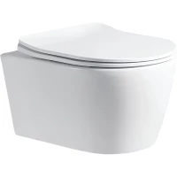 Унитаз подвесной Ceruttispa Sella CT10362 безободковый, с сиденьем микролифт, белый