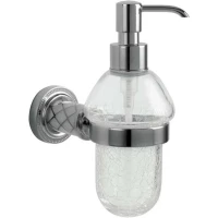 Дозатор для жидкого мыла Boheme Murano 10912-W-CR 200 мл, настенный, хром/белый