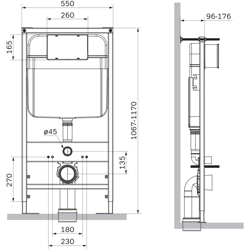 Комплект подвесной унитаз + система инсталляции SantiLine SL-5007 + SL-01