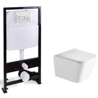 Комплект подвесной унитаз + система инсталляции SantiLine SL-5007 + SL-01