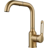 Смеситель для раковины Raffine F201G золотой матовый