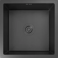 Кухонная мойка GranFest Metal 4444 PVD графит 44x44 см, графит