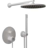 Душевой комплект Remer X Style X09S02OBO 200 мм, со смесителем, белый матовый