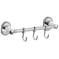 Планка с крючками Haiba HB1915-3 для ванны, хром