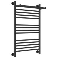 Полотенцесушитель водяной 800x500 темный титан муар Сунержа Богема с полкой+ 15-0223-8050