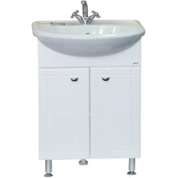 Тумба под раковину Misty Уют Э-Уют01050-01Пр 48 см, напольная, белый глянец