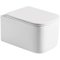 Унитаз подвесной Boheme Mane 970-SET-W безободковый, с сиденьем микролифт, белый