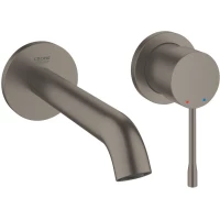 Смеситель для раковины Grohe Essence 19408AL1 встраиваемый, без донного клапана, темный графит матовый