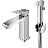 Смеситель для раковины Prohanss P60.12 с гигиеническим душем, хром