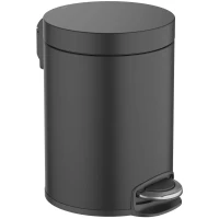 Мусорное ведро Aquatek AQ4991MB 5л, с педалью, черный матовый
