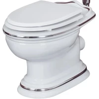 Унитаз напольный Migliore Milady 20886 для высокого/низкого бачка, хром/белый