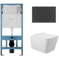 Комплект подвесной унитаз Aqueduto Macio MAC0110 + система инсталляции Aqueduto Tecnica Circulo TEC01 + CIR0140