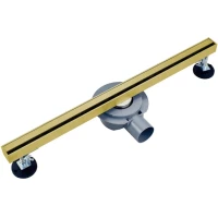 Душевой трап (лоток) Wonzon & Woghand WW-65406M-BG 60 см, с решеткой, щелевой, золотой матовый