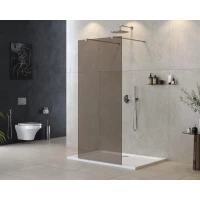 Душевая перегородка Cezares Liberta LIBERTA-L-2-90-120-BR-Cr 90 см, профиль хром, стекло бронза