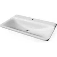 Раковина AQUAme Solo 08.80/W/RL 80x45,5 см, накладная, белый глянец