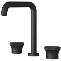 Смеситель для раковины Teska Norma Shine E2508American Figutive 2.0 без донного клапана, черный матовый