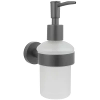Дозатор для жидкого мыла Aquatek Вега AQ4005BGM 150 мл, настенный, оружейная сталь матовый