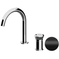 Смеситель для раковины Remer Element ET57NO без донного клапана, черный матовый